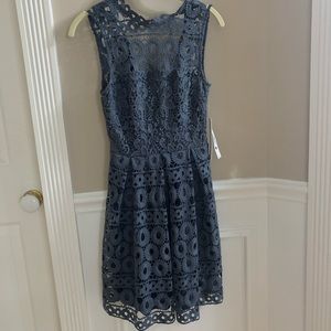 light navy lace dress
